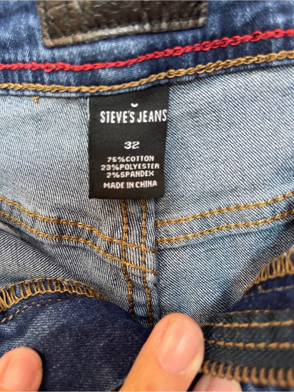 Steve's Jeans Mens Denim Shorts Medium Wash Blue Stretch Size 32 Steve's Denim - Picture 4 of 4